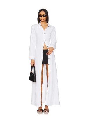 3x1 Marina Slim Long Dress in White in White. Size S, XS.