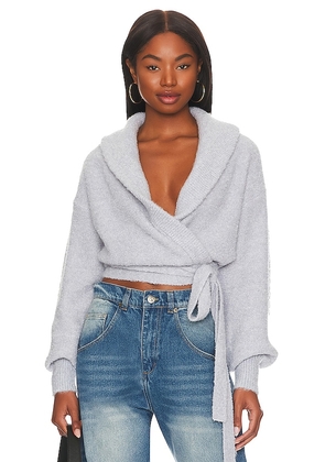 525 525 Boucle Ballerina Wrap in Baby Blue. Size M.