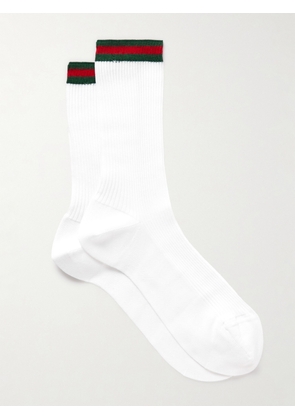 Gucci - Ribbed Cotton-blend Socks - White - XXS,XS,S,M,L,XL,XXL