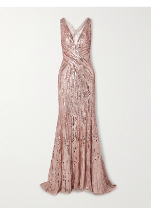 Jenny Packham - Luxor Cutout Embellished Tulle Gown - Pink - UK 6,UK 8,UK 10,UK 12,UK 14,UK 16