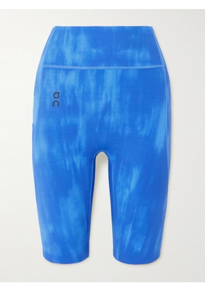 ON - Malibu Tie-dyed Stretch Recycled-jersey Shorts - Blue - x small,small,medium,large,x large