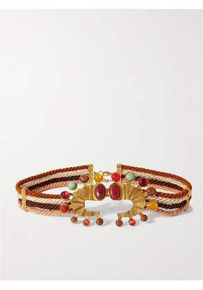 Sonia Petroff - Seahorse Embellished Cord Belt - Multi - S,M,L