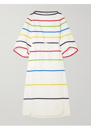 Rosie Assoulin - Ribbon Grosgrain-trimmed Cotton-poplin Midi Dress - White - x small,small,medium,large