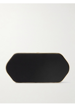 Hunting Season - Elongated Silk-satin And Gold-tone Clutch - Black - One size