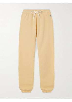 Polo Ralph Lauren - Embroidered Cotton-blend Jersey Track Pants - Yellow - xx small,x small,small,medium,large,x large