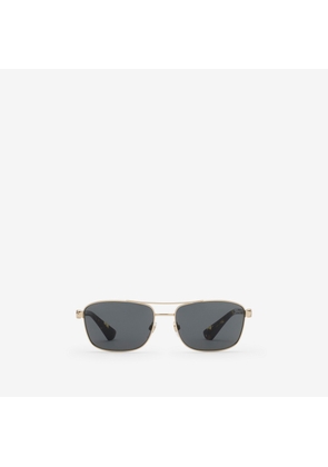 Burberry Metal Shield Rectangular Sunglasses​