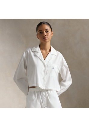 Crop Top & Boxer Poplin Pyjama Set