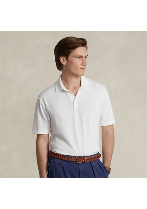 Classic Fit Cotton-Linen Mesh Polo Shirt