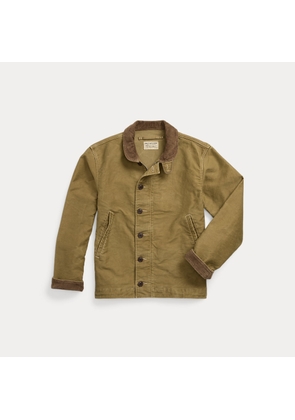 Corduroy-Collar Cotton Deck Jacket