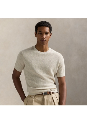Textured Linen Short-Sleeve Jumper