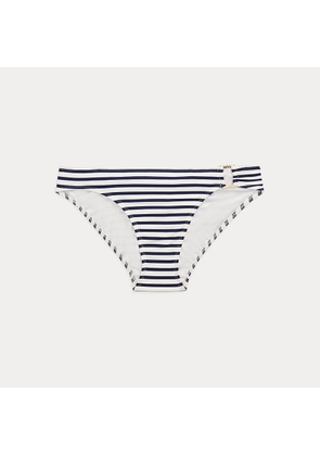 Striped Ring-Front Hipster Bikini Bottom