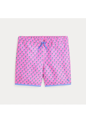 Pineapple-Print Swimming Trunk