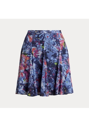 Print Crinkle Georgette Miniskirt
