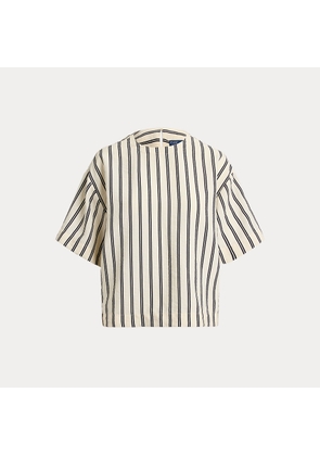 Striped Silk-Blend Short-Sleeve Shirt