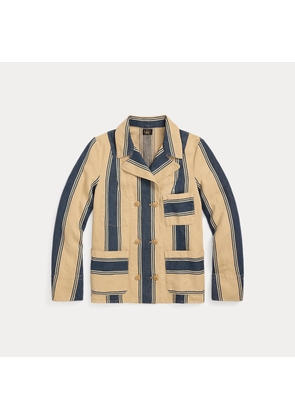 Striped Linen-Cotton Twill Jacket
