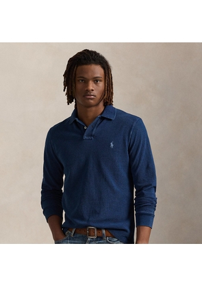 Custom Slim Fit Indigo Mesh Polo Shirt