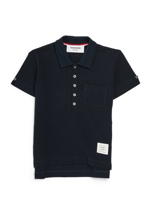 Thom Browne Kids Classic Piqué Polo Shirt