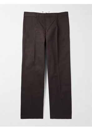 Wacko Maria - Dickies Straight-Leg Pleated Drill Trousers - Men - Brown - S