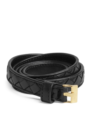Bottega Veneta Thin Leather Intrecciato Watch Belt