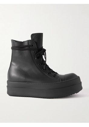 Rick Owens - Mega Bumper Leather High-Top Sneakers - Men - Black - EU 40