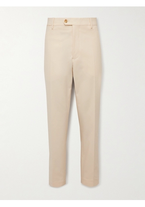 UMIT BENAN B - Straight-Leg Cotton-Blend Trousers - Men - Neutrals - IT 48