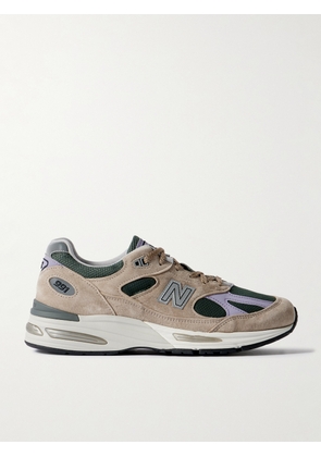 New Balance - 991v2 Suede, Leather and Mesh Sneakers - Men - Neutrals - UK 6.5