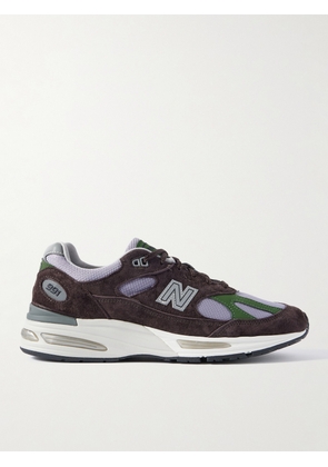 New Balance - 991v2 Suede, Leather and Mesh Sneakers - Men - Brown - UK 6