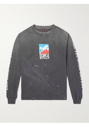 SAINT MXXXXXX - Cowboy Bebop Easy Come Printed Cotton-Jersey T-Shirt - Men - Black - S