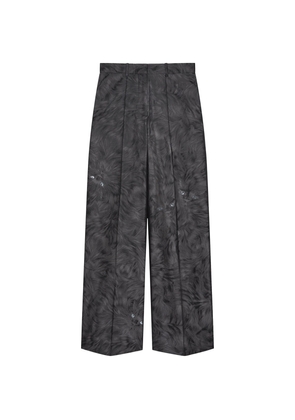 Givenchy Cat Jacquard Wide-Leg Trousers