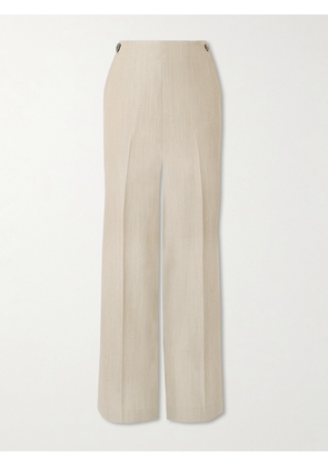 AMI PARIS - Sailor Wide-Leg Wool Trousers - Men - Neutrals - 38