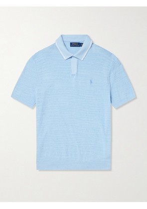 Polo Ralph Lauren - Logo-Embroidered Cotton and Linen-Blend Polo Shirt - Men - Blue - XS