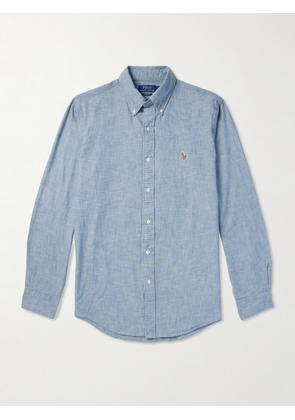 Polo Ralph Lauren - Button-Down Collar Cotton-Chambray Shirt - Men - Blue - XS