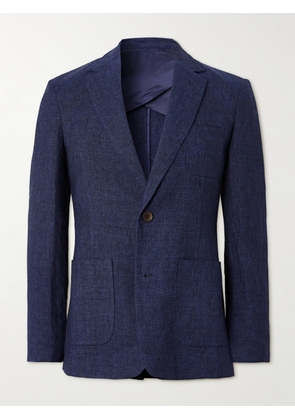 Mr P. - Unstructured Linen-Chambray Suit Jacket - Men - Blue - 38