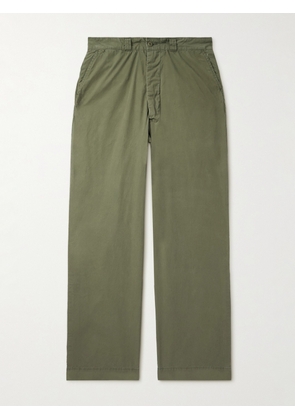 Remi Relief - Straight-Leg Cotton-Canvas Trousers - Men - Green - S