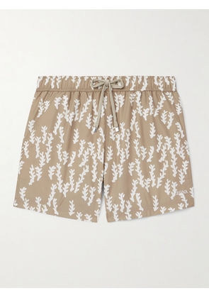 Zegna - Rametto dell'Oasi Straight-Leg Mid-Length Printed Swim Shorts - Men - Neutrals - S