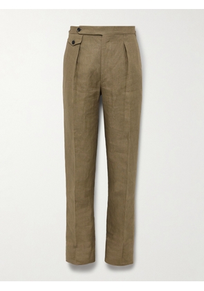 J. Mueser - Waverly Slim-Fit Straight-Leg Linen Suit Trousers - Men - Neutrals - IT 46