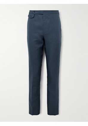 J. Mueser - Waverly Slim-Fit Straight-Leg Linen Suit Trousers - Men - Blue - IT 46