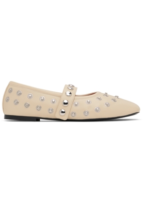 Stella McCartney Beige Ryder Popper-Studded Ballerina Flats