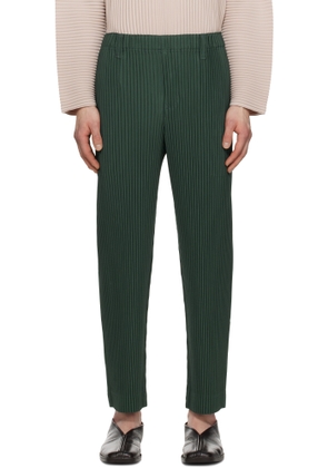 HOMME PLISSÉ ISSEY MIYAKE Green Tailored Pleats 1 Trousers