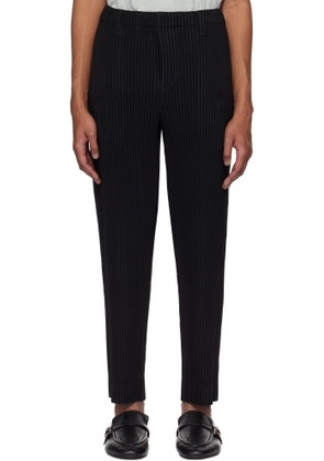 HOMME PLISSÉ ISSEY MIYAKE Black 'Wool Like' Light Trousers