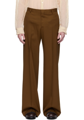 CMMN SWDN SSENSE Exclusive Brown Otto Wide Leg Trousers
