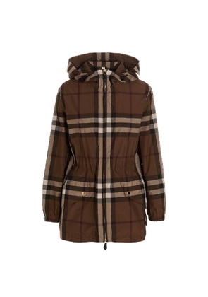 Burberry Binham Check-Pattern Lightweight Parka Jacket