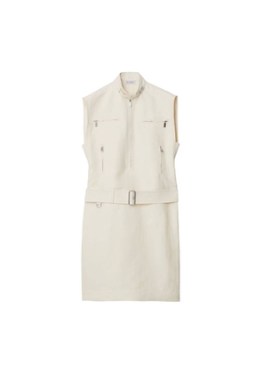 Burberry Canvas Belted Midi Dress