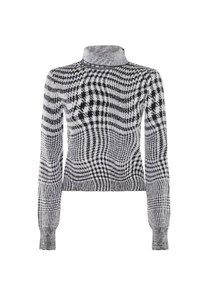 Burberry Warped Pattern Print Knitted Sweater