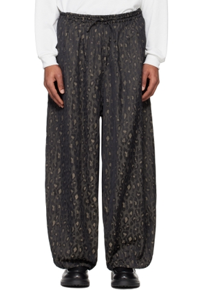 NEEDLES Black Leopard H. D. Trousers