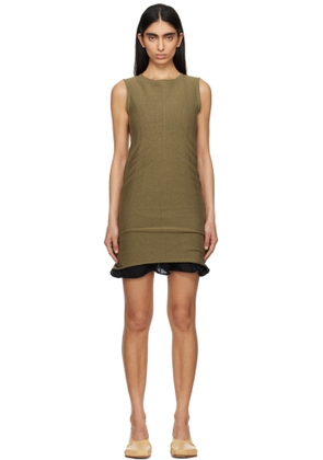 Eckhaus Latta Brown Veil Minidress