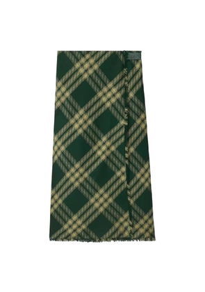 Burberry Check Pattern Wool Skirt, Brand Size 4 (US Size 2)