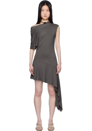 BELLE Gray Plume Minidress