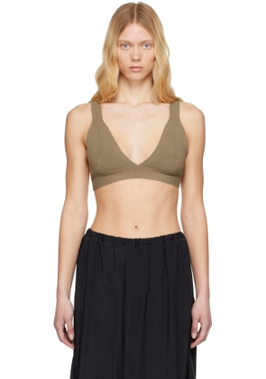 Lauren Manoogian Khaki Rib Triangle Bralette