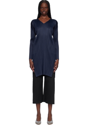 PLEATS PLEASE ISSEY MIYAKE Navy Monthly Colors February Minidress